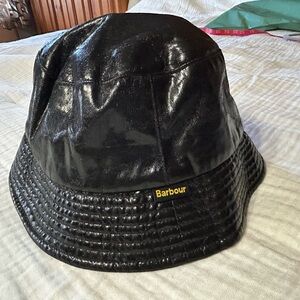 Barbour PVC Bkack Bucket Hat